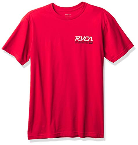 RVCA Men Transmission Short Sleeve Tee Red X-Large