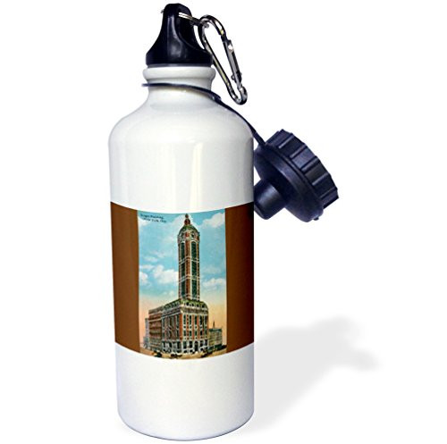 3dRose Singer Building New York City with Horses and Carriages in The Street-Sports Water Bottle 21oz  21 oz Multicolored