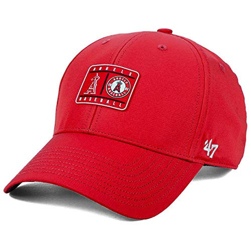 47 Brand MLB LA Los Angeles Angels Silicone Patch MVP Strapback Cap California red Adjustable hat 47 Brand MLB LA Los Angeles Angels Silicone Patch MVP Strapback Cap California red Adjustable hat