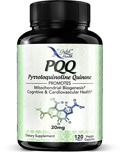 PQQ Supplement 20 mg -120 Vegetarian Capsules Pyrroloquinoline Quinone Promotes Mitochondrial Biogenesis Energy Optimizer Supports Heart Health Cognitive Function and Sleep Quality Support