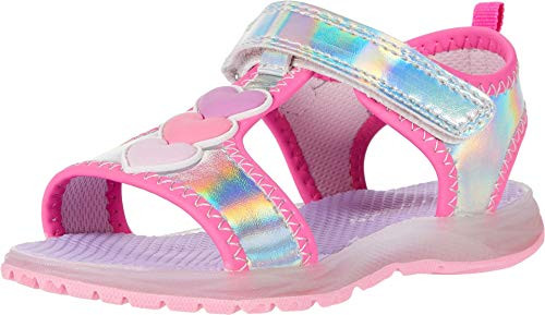 Carters Girls Nile Light-up Sandals Silver 9 Toddler