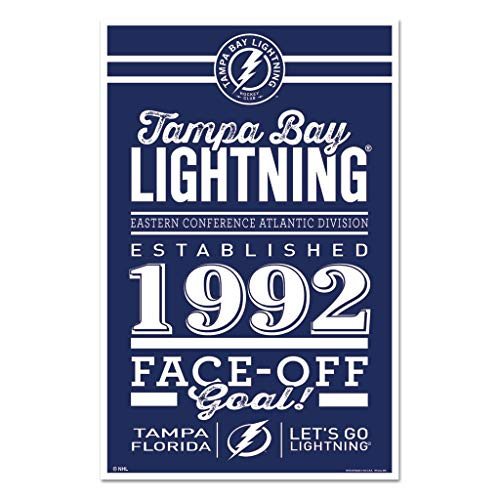 WinCraft NHL Tampa Bay Lightning SignWood Established Design Team Color 11x17