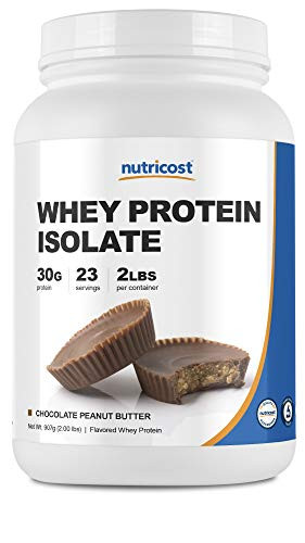 Nutricost Whey Protein Isolate Chocolate Peanut Butter 2 Pound Protein Powder