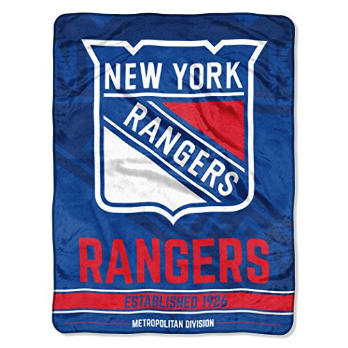 NHL New York Rangers Break Away Micro Raschel Throw Blanket 46 x 60