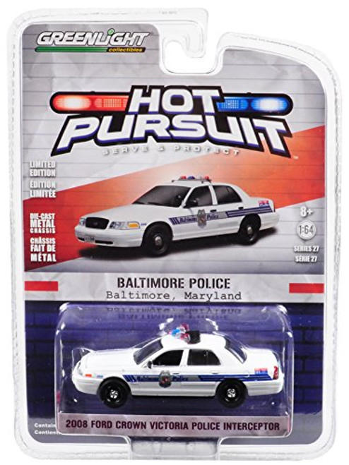 Baltimore Maryland Police Department BPD Greenlight 42840-D Hot Pursuit Series 27 2008 Ford Crown Victoria Police Interceptor 164 Scale Diecast Baltimore Maryland Police Department BPD Greenlight 42840-D Hot Pursuit Series 27 2008 Ford Crown Victoria Police Interceptor 164 Scale Diecast