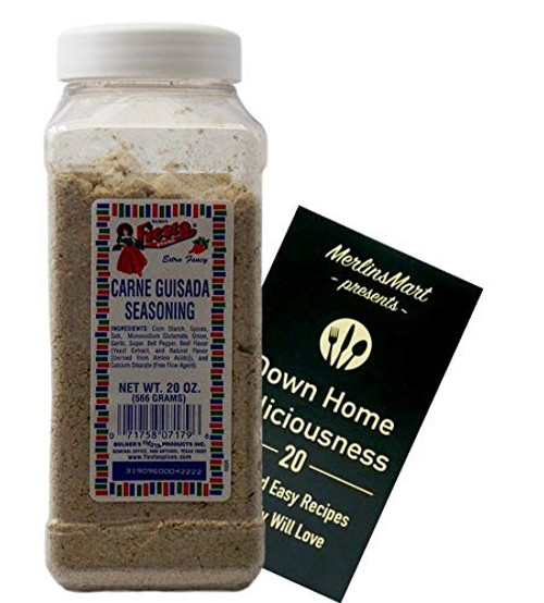 Bolners Fiesta Extra Fancy Gluten Free Carne Guisada Seasoning Plus Recipe Booklet Bundle 20 Ounces