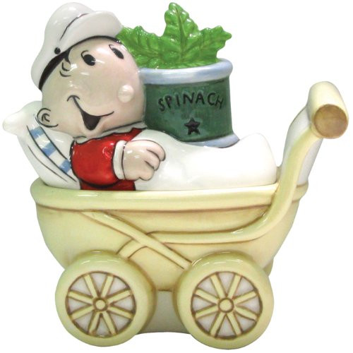 Westland Giftware Popeye Magnetic Sweet Pea and Stroller Salt and Pepper Shaker Set, 3-3/4-Inch