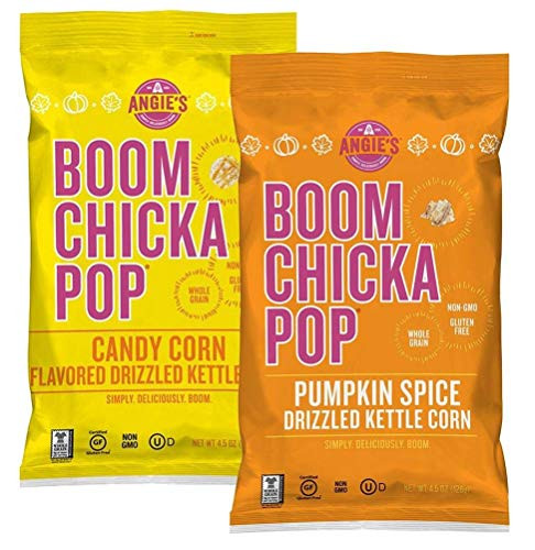 Angies Boomchickapop Pumpkin Spice and Candy Corn Drizzled Kettle Corn 4_5 OZ