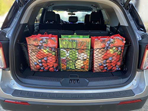 Envelope Style Trunk Cargo Net with 3 Pockets for Ford Explorer 2020 2021