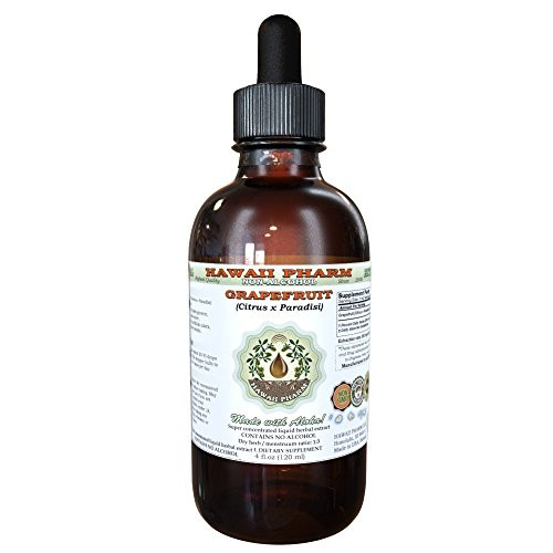 Grapefruit Alcohol-FREE Liquid Extract Organic Grapefruit Citrus x paradisi Dried Peel Glycerite 2 oz