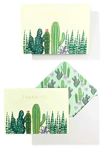 Lady Jayne Desert Cactus Landscape Thank You Notes Greeting Card Notecard Boxed Set of 12 Blank Cards   Envelopes