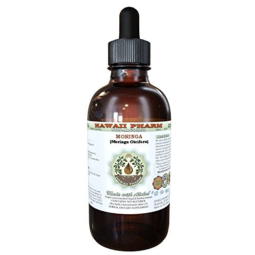 Moringa Alcohol-Free Liquid Extract Moringa Moringa Oleifera Leaf Glycerite Natural Herbal Supplement Hawaii Pharm USA 2 oz