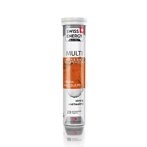 Swiss Energy by Dr_ Frei Multivitamins Biotin Supplement with Vitamins C E B1 B2 B6 B12 A and D3 3-Pack 60 Effervescent Tablets Swiss Energy by Dr_ Frei Multivitamins Biotin Supplement with Vitamins C E B1 B2 B6 B12 A and D3 3-Pack 60 Effervescent Tablets
