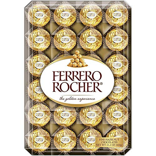 Ferrero Rocher Fine Hazelnut Chocolates 48 Count Flat 21_2 Oz