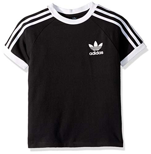 adidas Originals Boys Big 3-Stripes Tee blackwhite Large