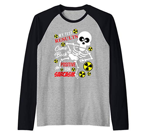 Radiology X-Ray Tech Gift Test Results Positive For Sarcasm Raglan Baseball Tee