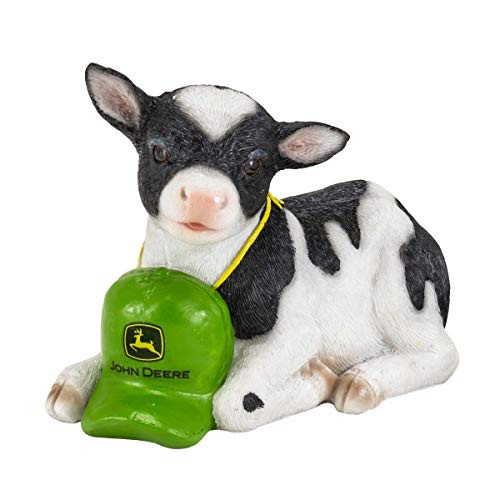 M_ CORNELL IMPORTERS John Deere 6in Polyresin Calf Savings Bank 6988
