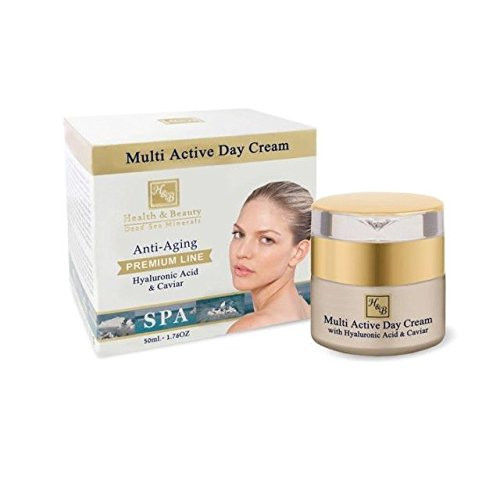 Multi-Active Day Cream for Face Organic Moisturizer for Women With Hyaluronic Acid and Caviar Extract - 50ml