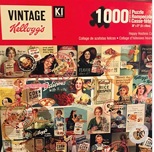 Vintage Kelloggs 1000 Piece Jigsaw Puzzle  Happy Hostess Collage 1950s