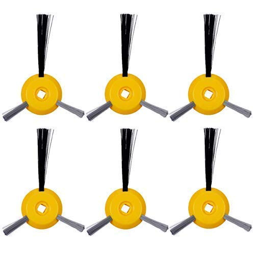 Replacement Side Brushes Compatible with Shark ION Robot Vacuum RV700, RV720, RV750, RV750C, RV755, Replaces Part # RVFFK700 RVSBK700 - Pack of 6