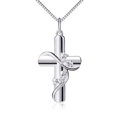 925 Sterling Silver Cubic Zirconia Faith Hope Love Cross Pendant Necklace for Women Christian Christmas Gifts Box Chain 18Cross1 925 Sterling Silver Cubic Zirconia Faith Hope Love Cross Pendant Necklace for Women Christian Christmas Gifts Box Chain 18Cross1