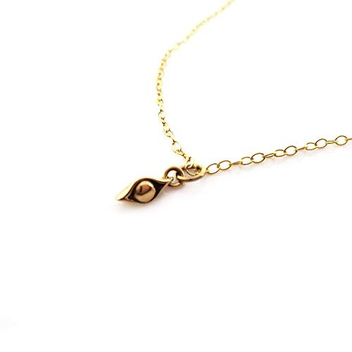 One Pea in a Pod Charm Necklace - Dainty 14k Gold Filled Jewelry