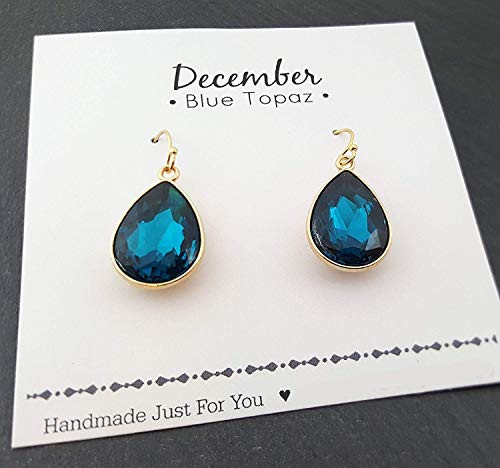 Blue Topaz Crystal 14k Gold Filled 