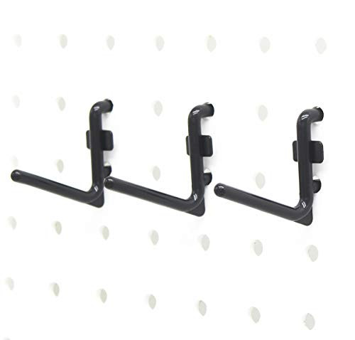 1_5 inch Pegboard Hooks Kit 200 pk L Style for Peg Board Assortment Tool Organizer Black Peg Hooks Accessories 200 PK