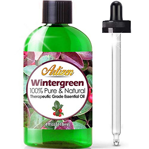 4oz - Artizen Wintergreen Essential Oil 100 Pure   Natural - UNDILUTED Therapeutic Grade - Huge 4 Ounce Bottle - Perfect for Aromatherapy 4oz - Artizen Wintergreen Essential Oil 100 Pure   Natural - UNDILUTED Therapeutic Grade - Huge 4 Ounce Bottle - Perfect for Aromatherapy