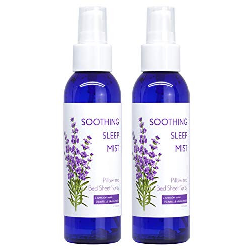 Soothing Sleep Mist_ Lavender Pillow Spray_ Peaceful Relaxing Sleep Spray for Calming Bedtime Sleep_ Fall Asleep Faster Sleeping Aid_ Various Scents_ Lavender with Vanilla   Chamomile Blend
