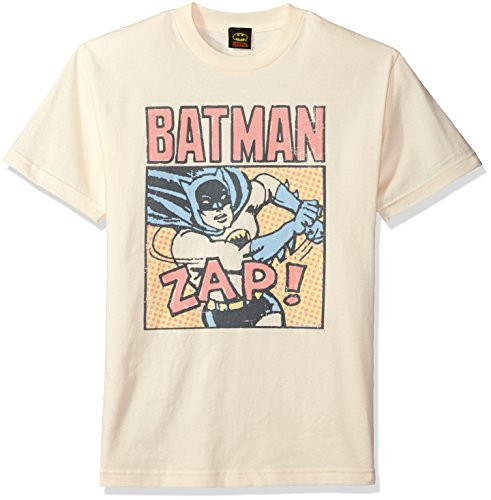 DC Comics Mens Batman Short Sleeve T-Shirt Cream Medium