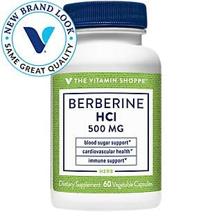 The Vitamin Shoppe Berberine HCL 500MG Supports Immune Glucose Metabolism Cardiovascular Health 60 Veggie Caps