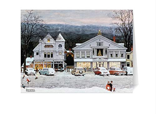 Norman Rockwell Christmas Cards Holiday Cards Merry Christmas Cards Boxed Christmas Cards Greeting Cards Inside Its Beginning to Look a Lot Like Christmas Pk 20 with Envelopes