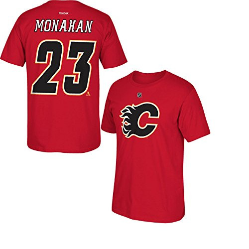 Sean Monahan Calgary Flames Red Jersey Name and Number T-Shirt XX-Large