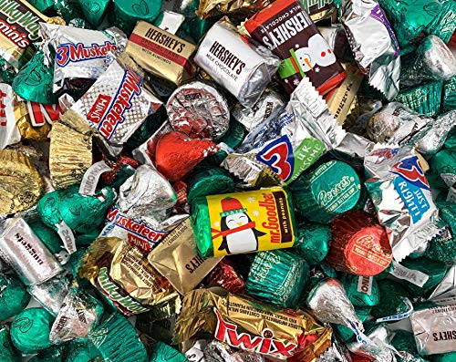 Christmas Chocolate Candy Assortment - Kisses Reeses Miniatures Hershey Bells Twix Minis Hersheys Miniatures Hersheys Nuggets 3 Musketeers Minis 3 Pound Bag Christmas Chocolate Candy Assortment - Kisses Reeses Miniatures Hershey Bells Twix Minis Hersheys Miniatures Hersheys Nuggets 3 Musketeers Minis 3 Pound Bag