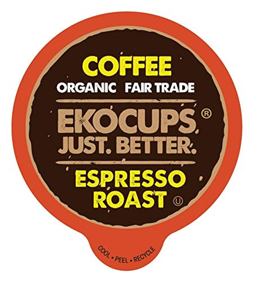 EKOCUPS Organic Espresso Coffee Pods Fair Trade Organic Coffee Pods Dark Roast Coffee Single Serve Coffee for Keurig K Cups Machines Hot or Iced Coffee Gourmet Coffee in Recyclable Pods 40 Count EKOCUPS Organic Espresso Coffee Pods Fair Trade Organic Coffee Pods Dark Roast Coffee Single Serve Coffee for Keurig K Cups Machines Hot or Iced Coffee Gourmet Coffee in Recyclable Pods 40 Count