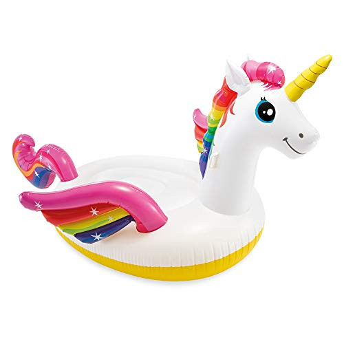 Intex 57291EP Giant Inflatable 8 x 5 Foot Mega Unicorn Island Ride On Swimming Pool Float