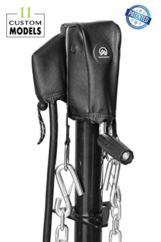 Trailersphere Clever Cover for Manual Jack Custom Electric Tongue Jack Cover for Trailer RV Camper Chains Holder Plug Protector Sun and Waterproof Manual Jack Cover