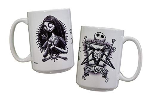 Disney Character Collectible Mugs - Set of 2 - 15 Oz Nightmare Before Christmas