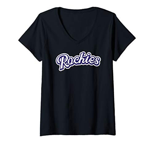 Womens Colorado Rocky Mountain Baseball Sports Team 2019 Gear V-Neck T-Shirt