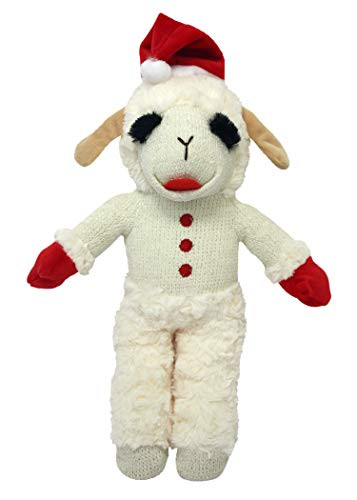 Multipet Lambchop with Santa Hat 13 Dog Toy 17485