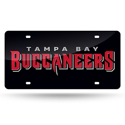 NFL Rico Industries Laser Inlaid Metal License Plate Tag Tampa Bay Buccaneers - Black NFL Rico Industries Laser Inlaid Metal License Plate Tag Tampa Bay Buccaneers - Black