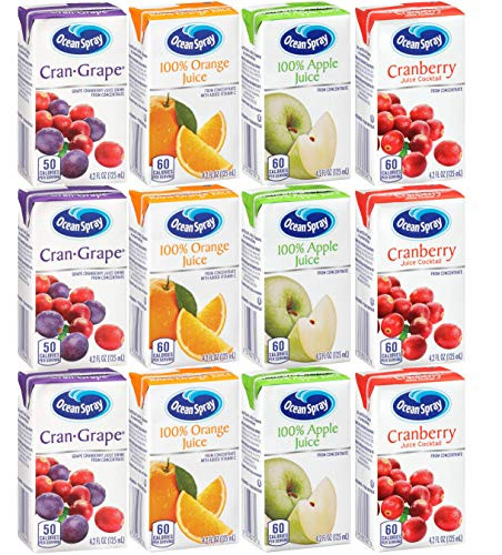 OCEAN SPRAY JUICE BOXES 4 FLAVORS VARIETY PACK 12 Count
