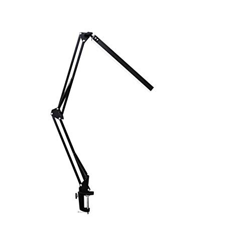 LED Desk Lamp with Clamp Jhua 10W Swing Arm Desk Lamp Eye-Care Dimmable Light Desk Lamp Clamp Light for Desk 3 Adjustable Color Temperature10 Stepless Dimming Desk Lamps for Home Office Study Work