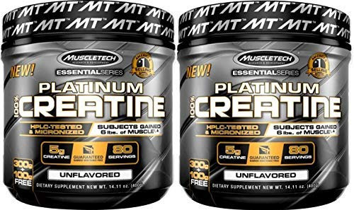 MuscleTech Platinum Creatine Monohydrate Powder 100 Pure Micronized Creatine Powder 14_1oz 80 Servings 2-Pack MuscleTech Platinum Creatine Monohydrate Powder 100 Pure Micronized Creatine Powder 14_1oz 80 Servings 2-Pack