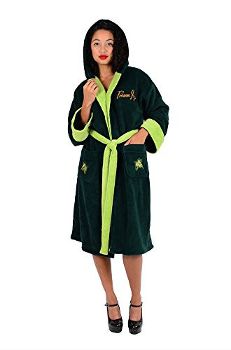DC Comics Retro Poison Ivy Bombshell Ladies Fleece Bathrobe Green