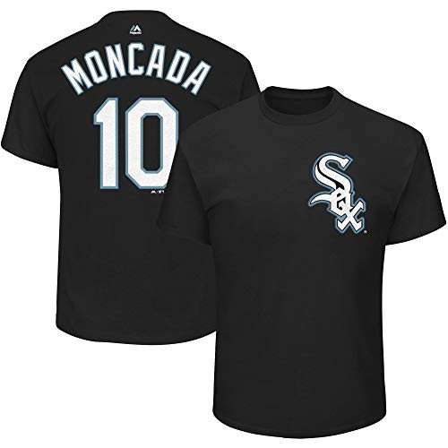 Yoan Moncada Chicago White Sox 10 Black Youth Name and Number Jersey T-Shirt Medium 1012