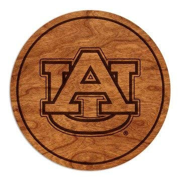 LazerEdge NCAA Wooden Coasters Set of 4 Auburn