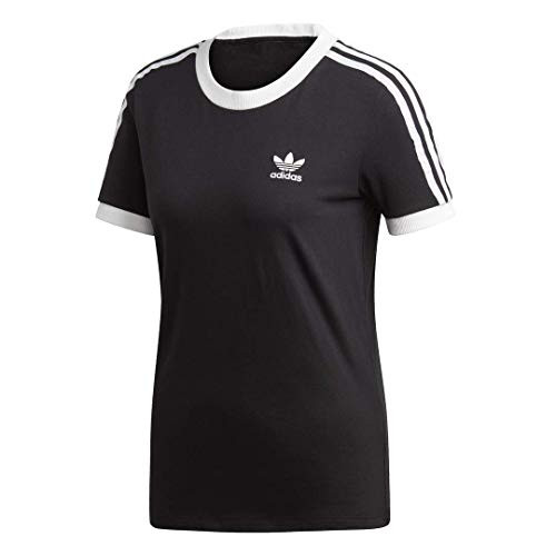 adidas Originals womens 3-Stripes Tee Black XX-Small adidas Originals womens 3-Stripes Tee Black XX-Small