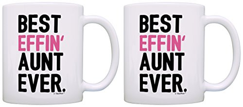 Mothers Day Gifts for Aunt Best Effin Aunt Ever Gift Ideas for Aunt Gifts from Niece 2 Pack Gift Coffee Mugs Tea Cups White Mothers Day Gifts for Aunt Best Effin Aunt Ever Gift Ideas for Aunt Gifts from Niece 2 Pack Gift Coffee Mugs Tea Cups White